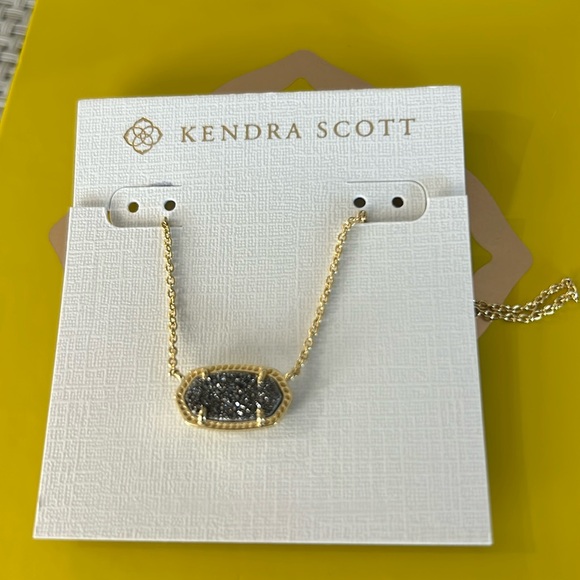 Kendra Scott Jewelry - Kendra Scott NWT Elisa Necklace in gold Platinum drusy